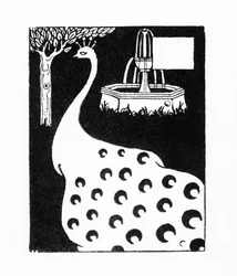 Peacock Motif, from Le Morte d